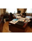 Тумба приставная к столу в обкладке натуральным деревом